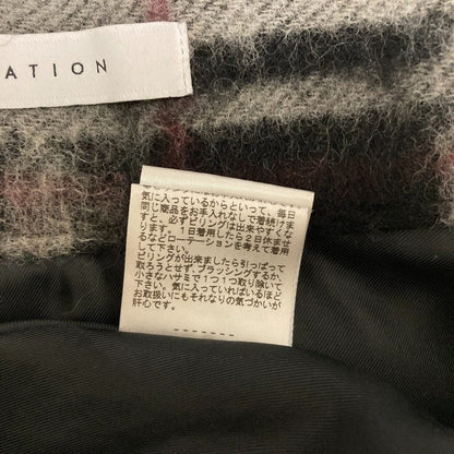 エストネーション チェックロングフレアスカート