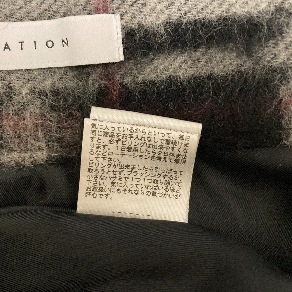 エストネーション チェックロングフレアスカート