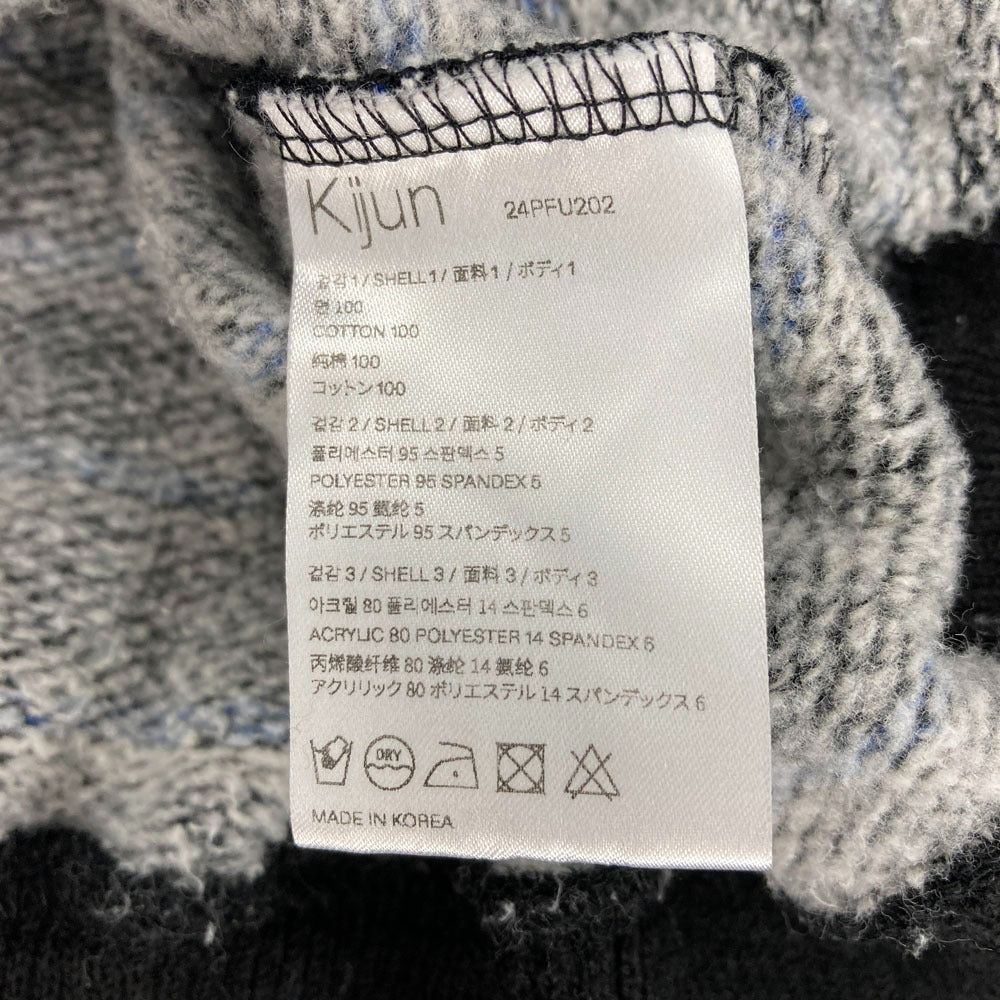 キジュン ハーフジップボーダーニット
