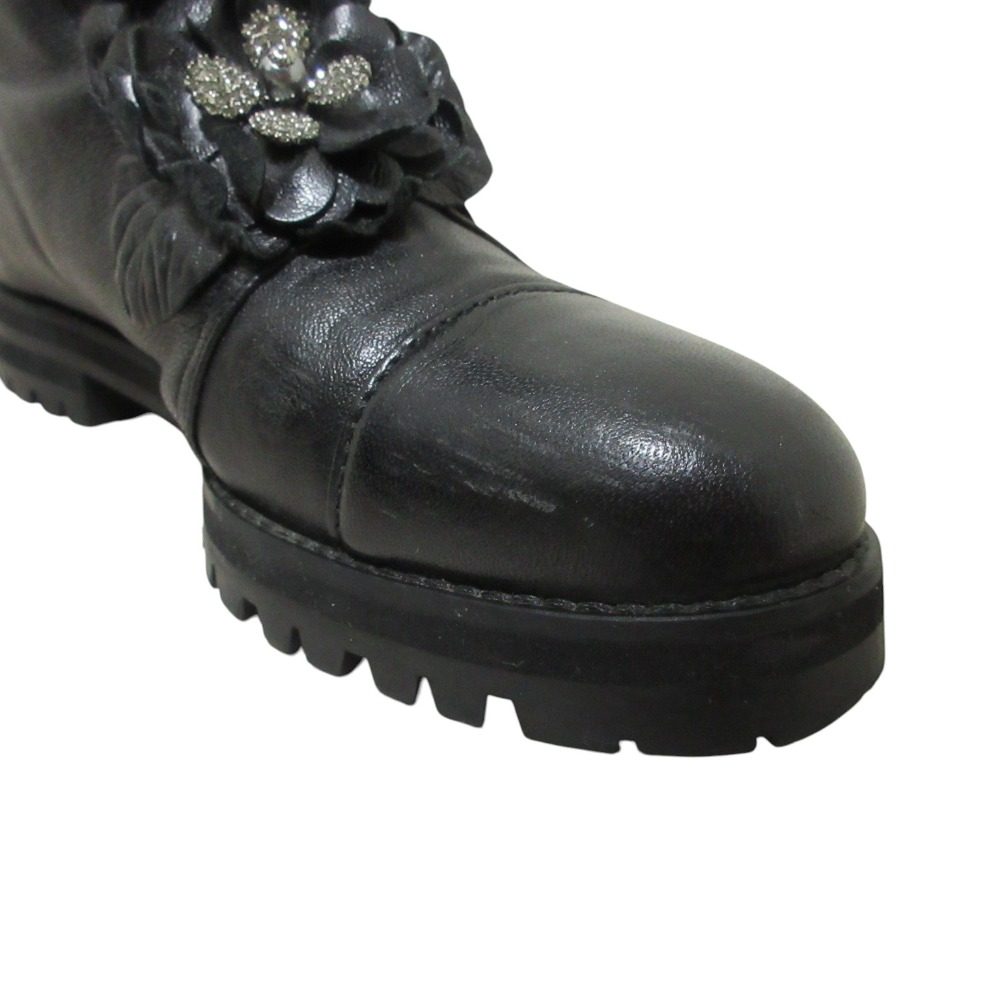ジミーチュウ HAVANA FLAT レザーショートブーツ