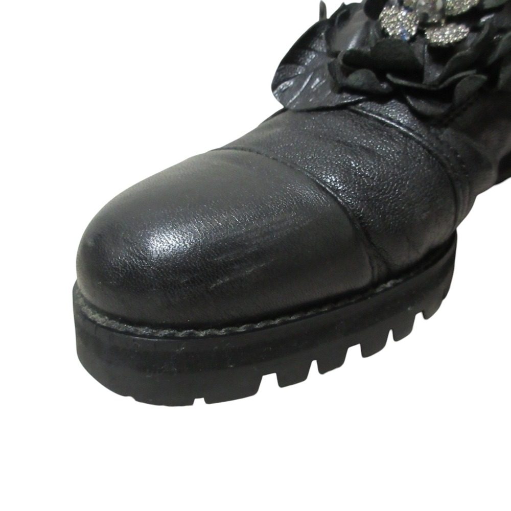 ジミーチュウ HAVANA FLAT レザーショートブーツ