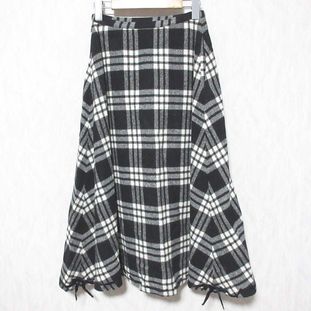 ワンダフルワールド チェック ウール ロングスカート