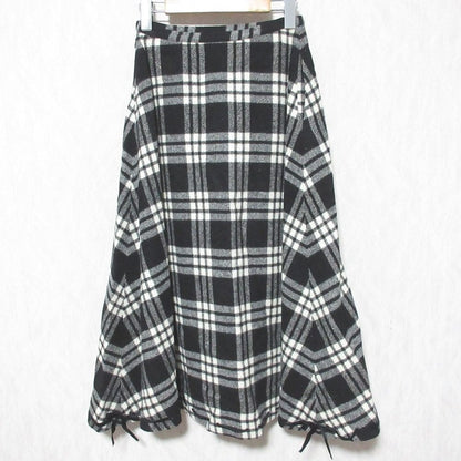 ワンダフルワールド チェック ウール ロングスカート