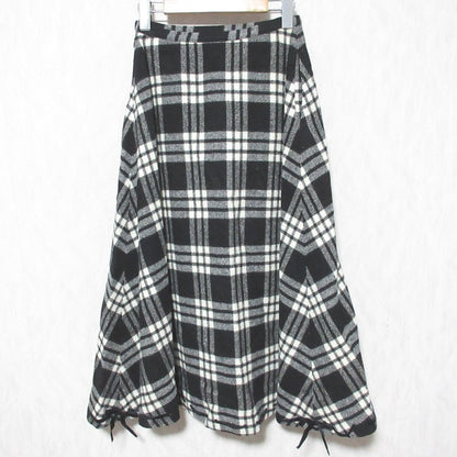 ワンダフルワールド チェック ウール ロングスカート