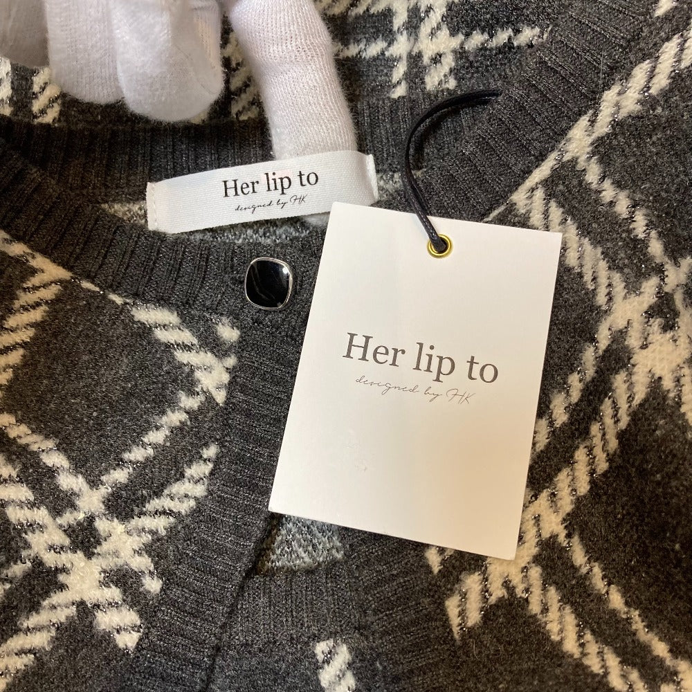 ハーリップトゥ Pantheon Checked Knit ニットワンピース