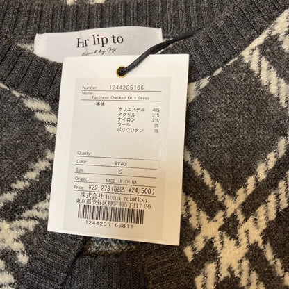 ハーリップトゥ Pantheon Checked Knit ニットワンピース