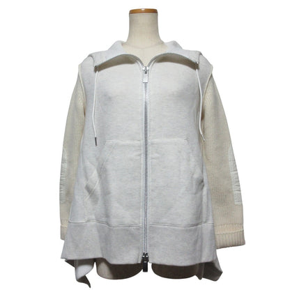 サカイ Sponge Sweat Hoodie ニットドッキングスウェットパーカー