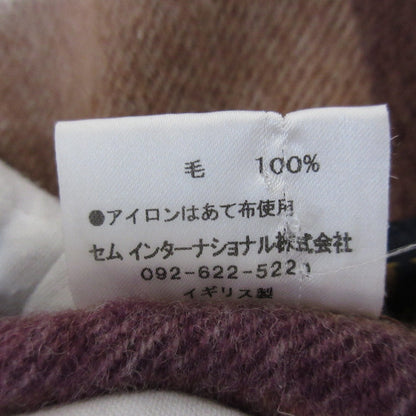 ツイードミル ラムウールチェック大判マフラー