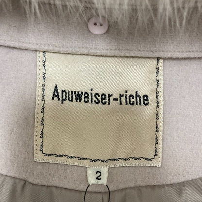 Apuweiser-riche 5WAYノーカラーウールコート