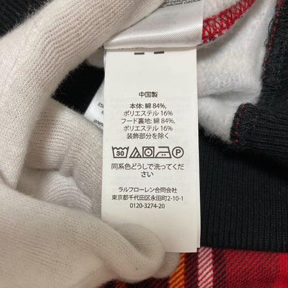 ポロラルフローレン パッチワークチェック コットンフーディー