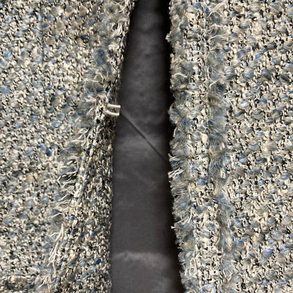 セオリー WILSHIRE TWEED FRINGE SLIM ツイードノーカラージャケット