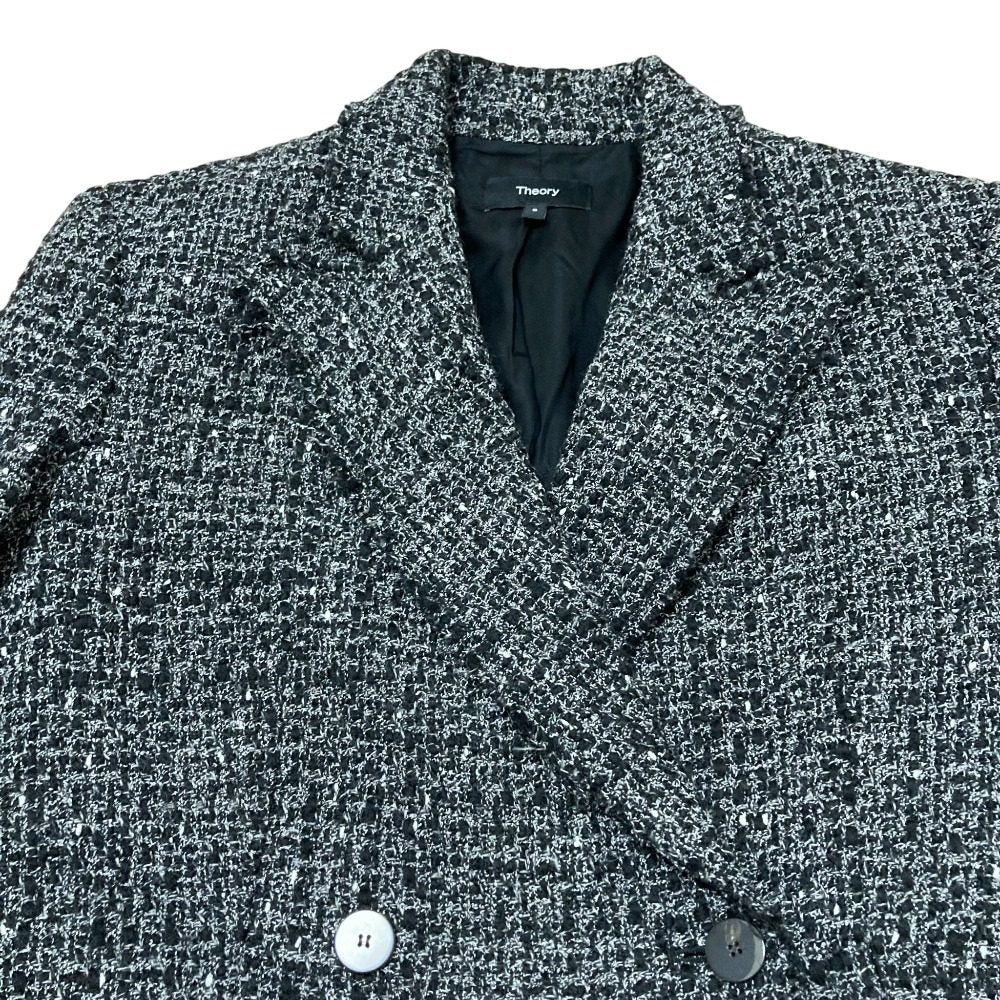 theory NOELLE TWEED ダブルブレスト ツイードジャケット