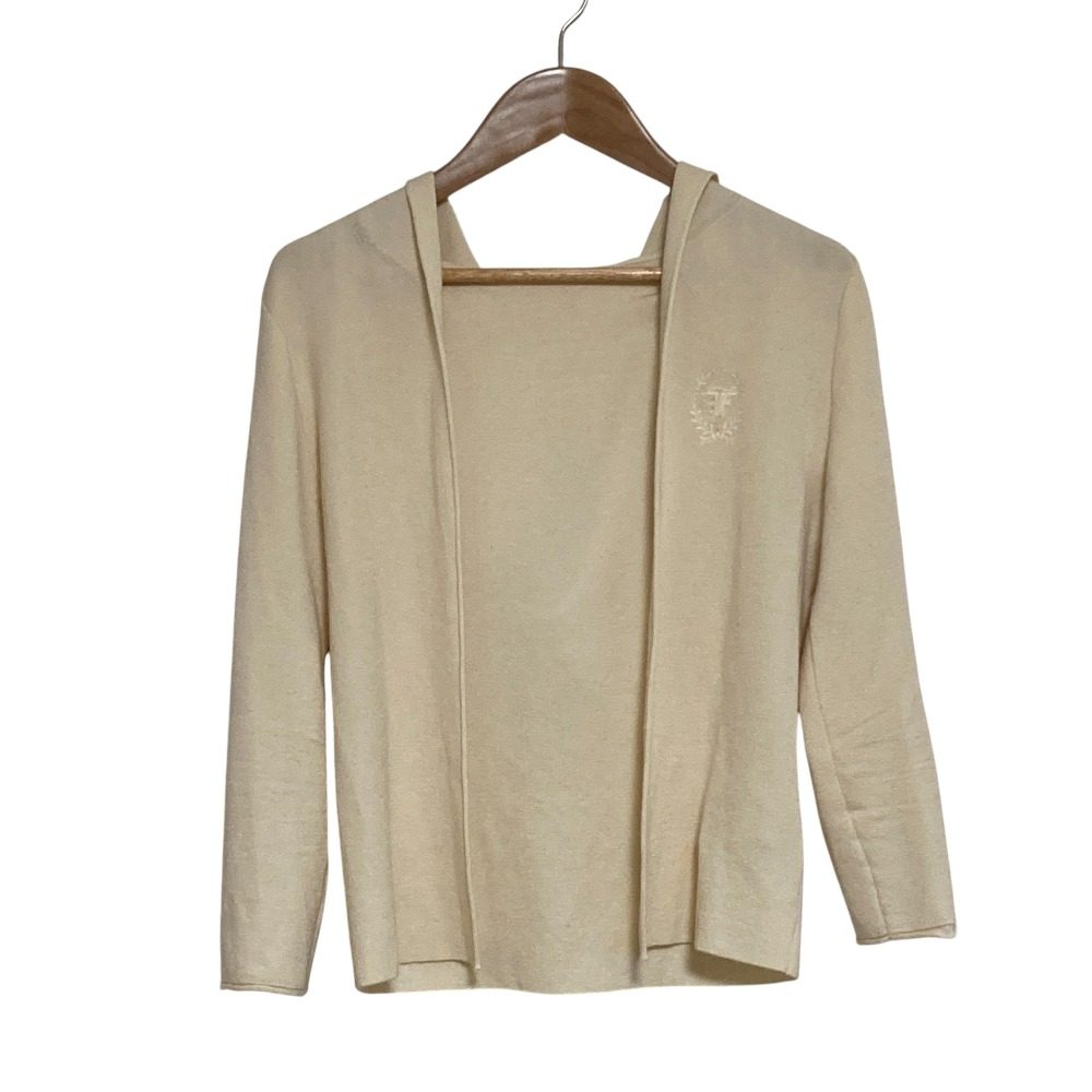 FOXEY Cardigan Hoodie Fun カシミヤシルクブレンドニットカーディガン