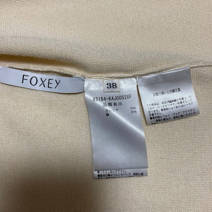 FOXEY Cardigan Hoodie Fun カシミヤシルクブレンドニットカーディガン