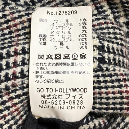 ゴートゥーハリウッド グレンチェックキルティングリバーシブルコート