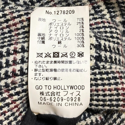 ゴートゥーハリウッド グレンチェックキルティングリバーシブルコート