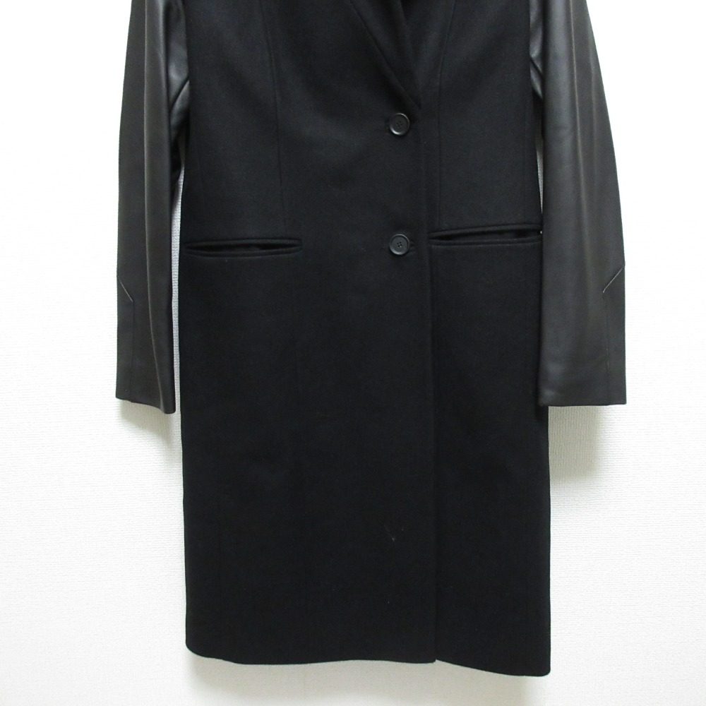 オールセインツ SIDNEY LEA ウールカシミヤレザーコート