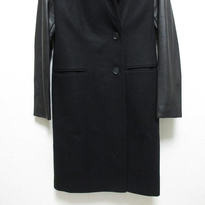 オールセインツ SIDNEY LEA ウールカシミヤレザーコート