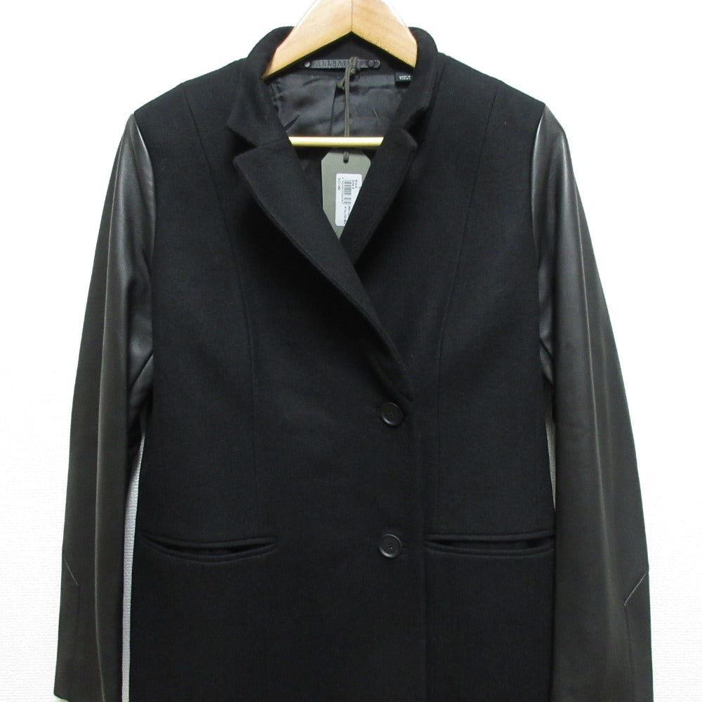 オールセインツ SIDNEY LEA ウールカシミヤレザーコート