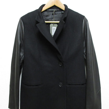 オールセインツ SIDNEY LEA ウールカシミヤレザーコート