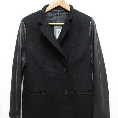 オールセインツ SIDNEY LEA ウールカシミヤレザーコート