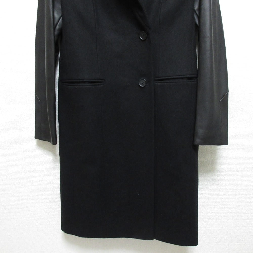 オールセインツ SIDNEY LEA ウールカシミヤレザーコート