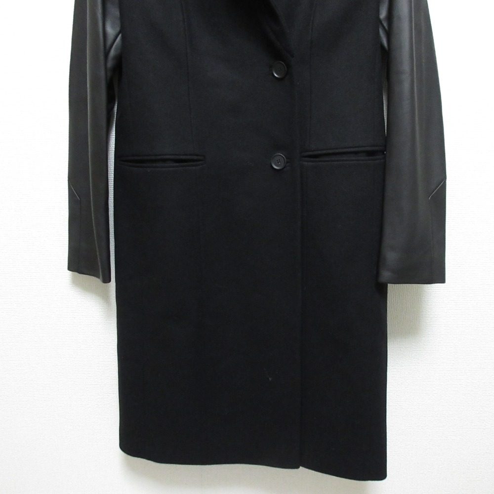 オールセインツ SIDNEY LEA ウールカシミヤレザーコート