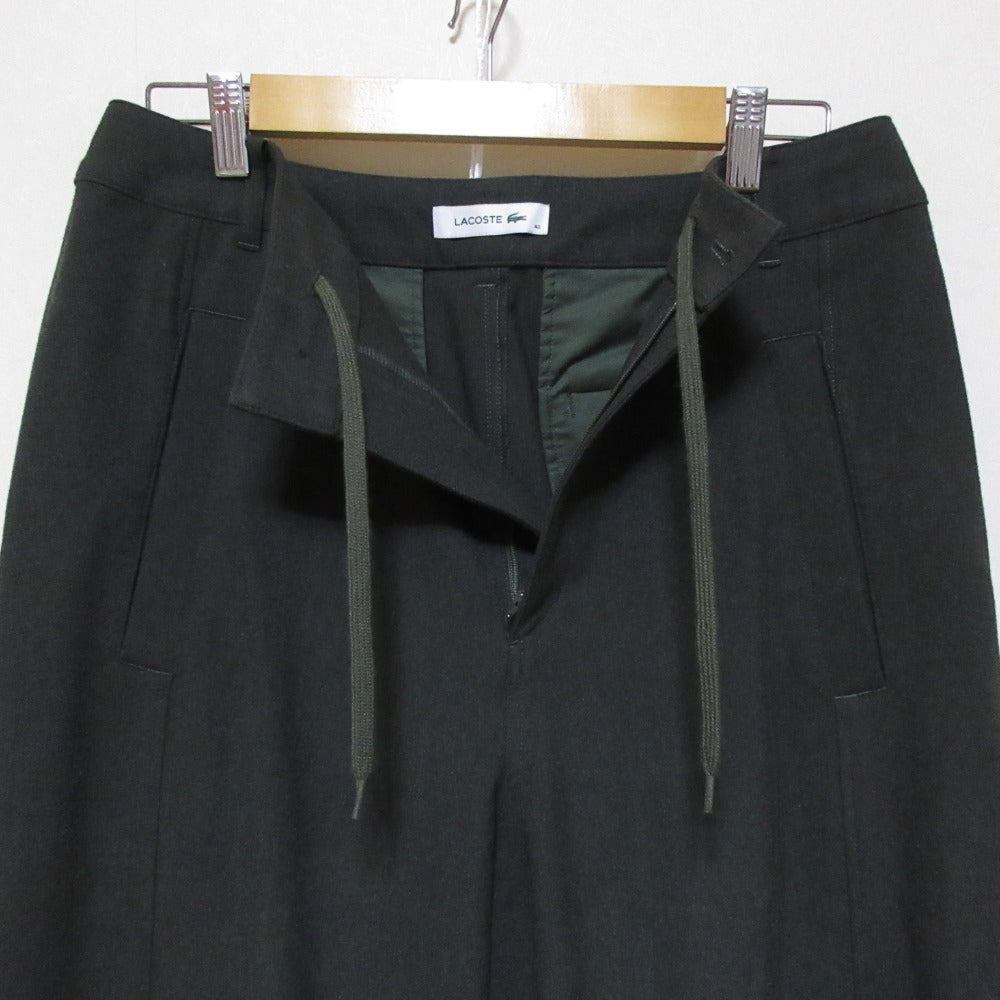 ラコステ ストレッチツイルワイドパンツ