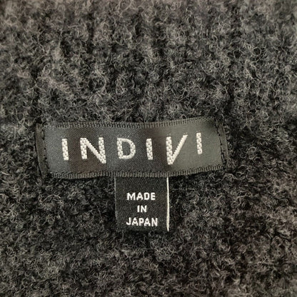 インディヴィ エアリーブークレカーディガンニット