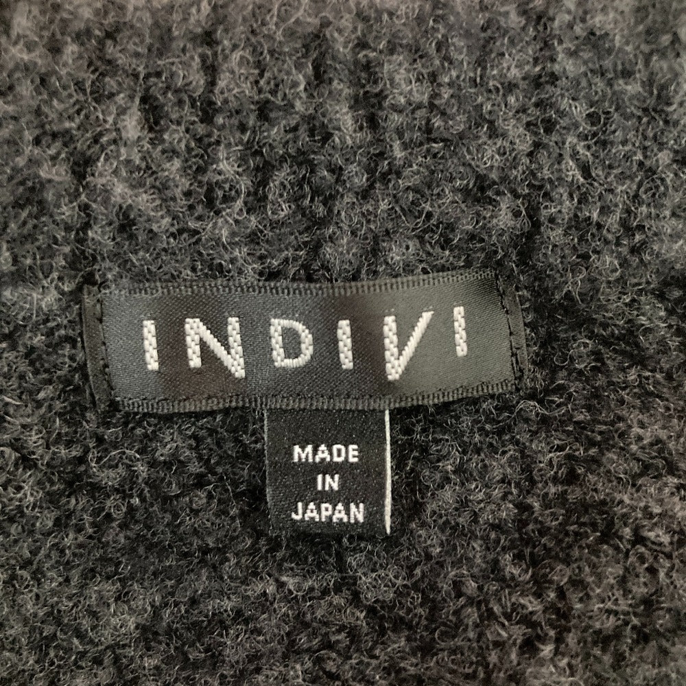 インディヴィ エアリーブークレカーディガンニット