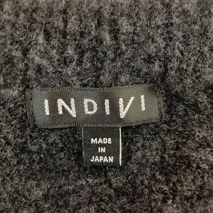 インディヴィ エアリーブークレカーディガンニット