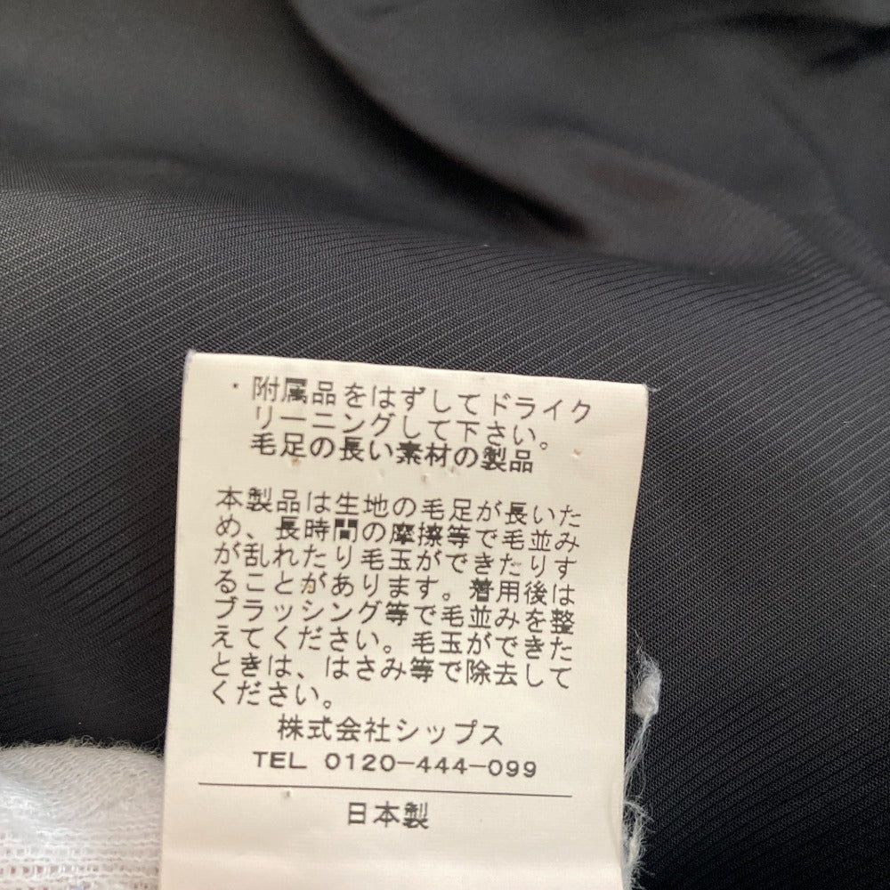 シップス ウールアンゴラブレンドノーカラーコート