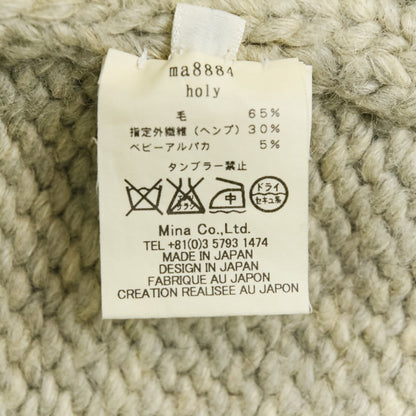 ミナペルホネン holy ウールヘンプベビーアルパカニットジャケット
