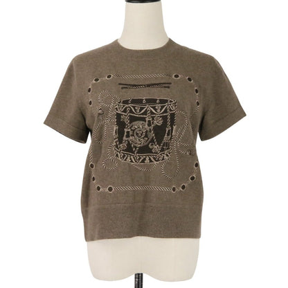エルメス Les Tambours ウールショートスリーブニットトップス40