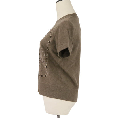 エルメス Les Tambours ウールショートスリーブニットトップス40