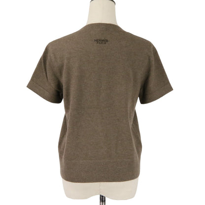 エルメス Les Tambours ウールショートスリーブニットトップス40