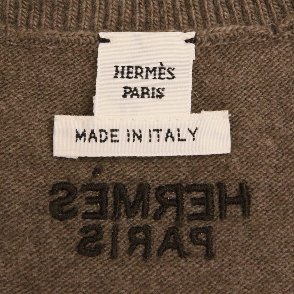 エルメス Les Tambours ウールショートスリーブニットトップス40