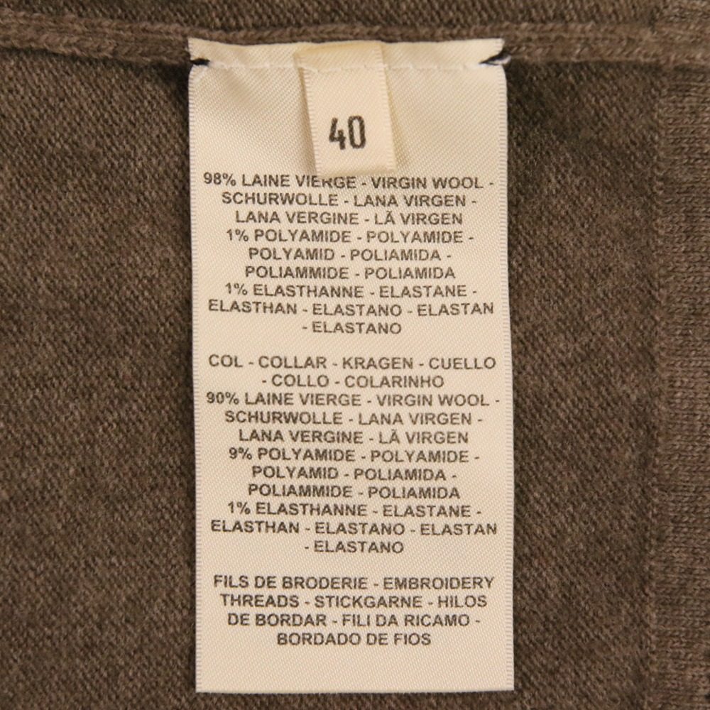 エルメス Les Tambours ウールショートスリーブニットトップス40