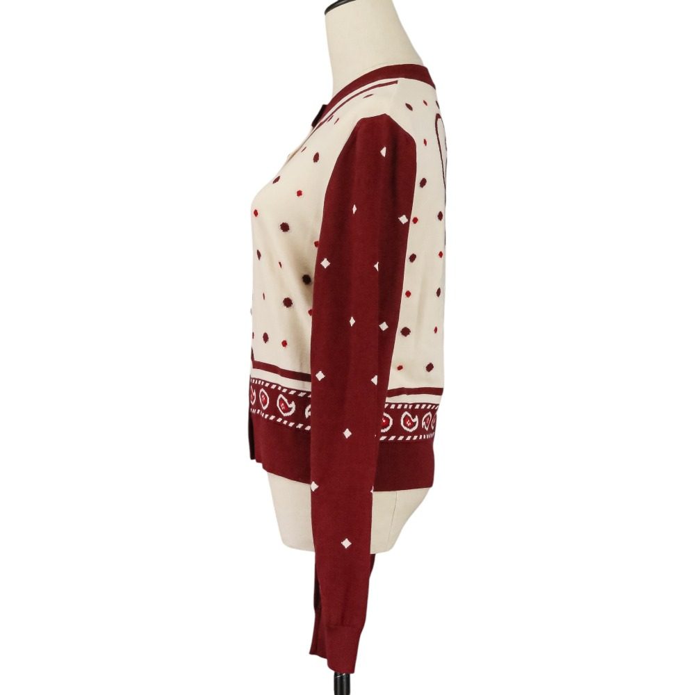 エルメス HARNAIS DE COUR カシミアシルクニットカーディガン40 カーディガン