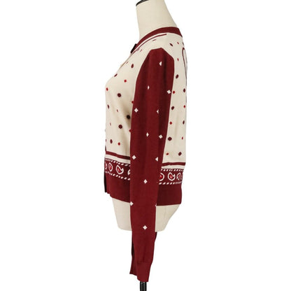 エルメス HARNAIS DE COUR カシミアシルクニットカーディガン40 カーディガン