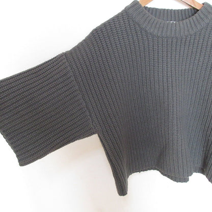 ハイク RIBBED CROP TOP ミドルゲージニットセーター