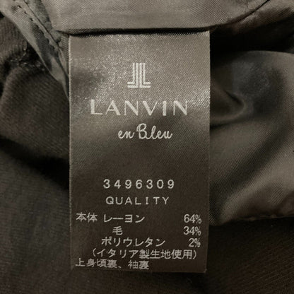 ランバンオンブルー イタリア製生地ウールブレンドワンピース