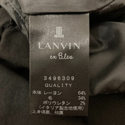 ランバンオンブルー イタリア製生地ウールブレンドワンピース