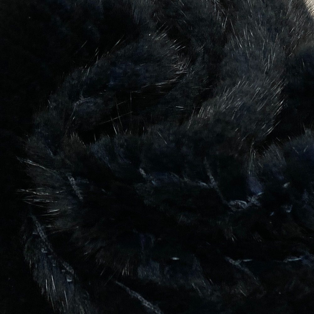 ルシェルブルー ミンクファーフリンジマフラー