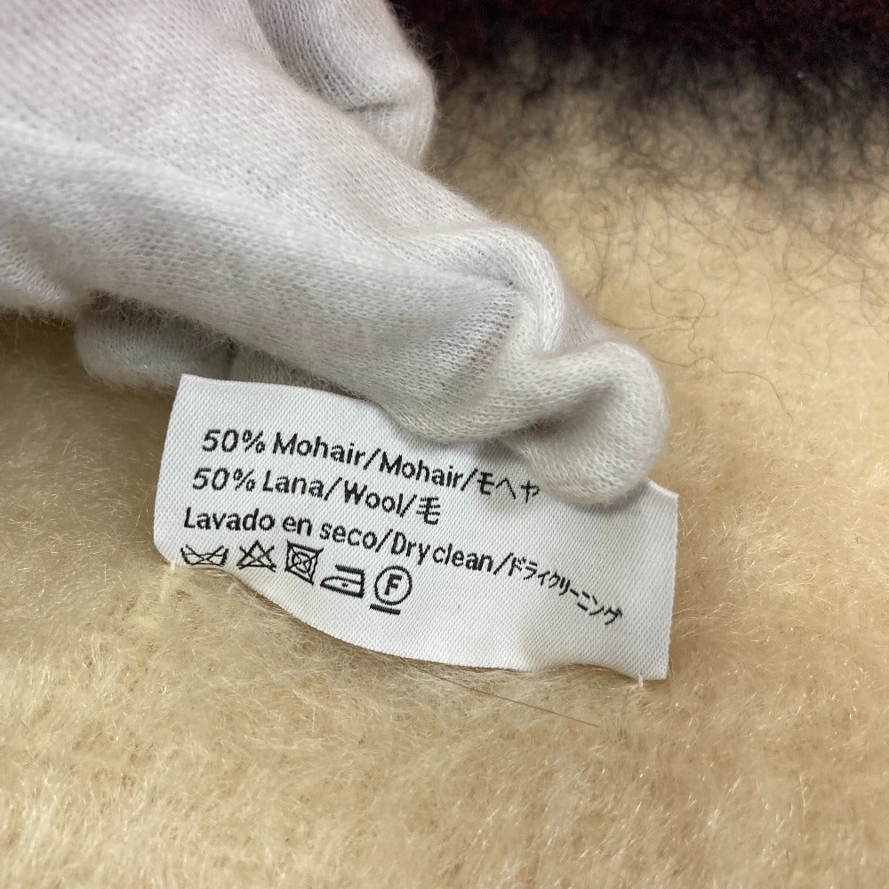 ロエベ アナグラム レザーパッチ ウールモヘアマフラー