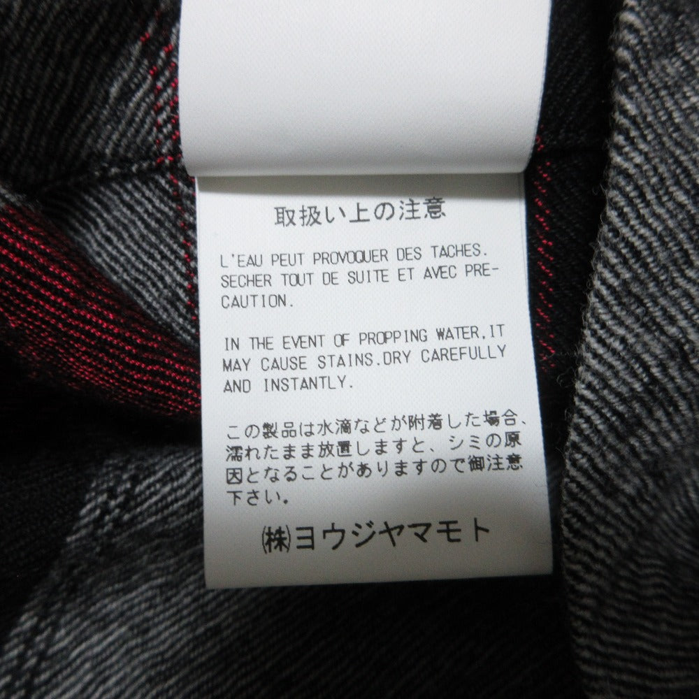 ヨウジヤマモト YF-D21-114 ウールブレンドストライプワンピース