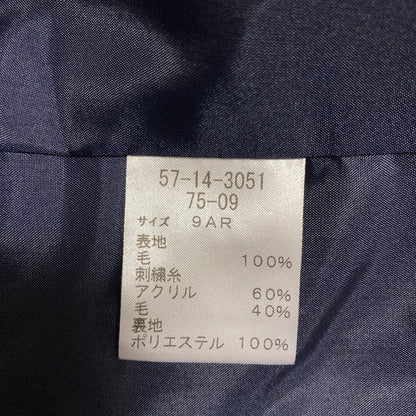 サリースコット 刺繍ウールノーカラージャケット