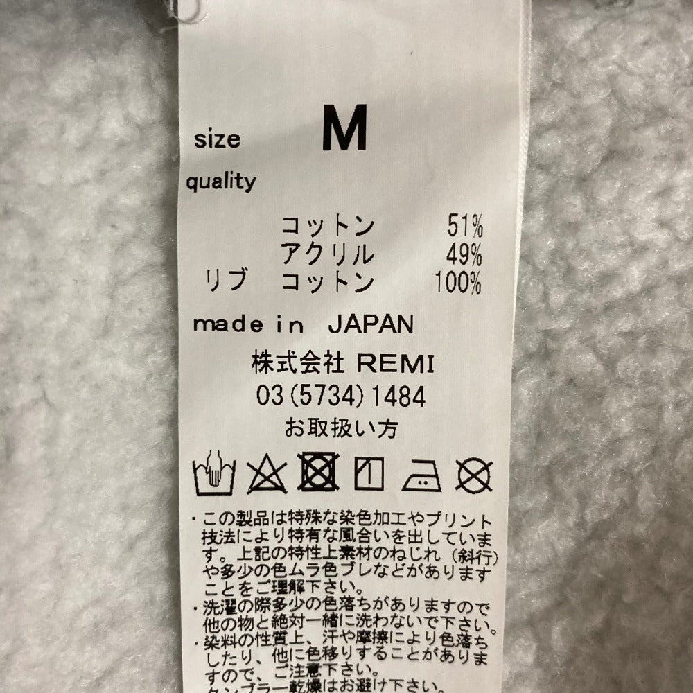 レミレリーフ 裏起毛スウェット