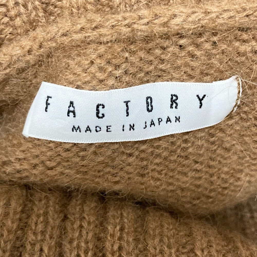 ファクトリー キャメルタートルネックニットセーター