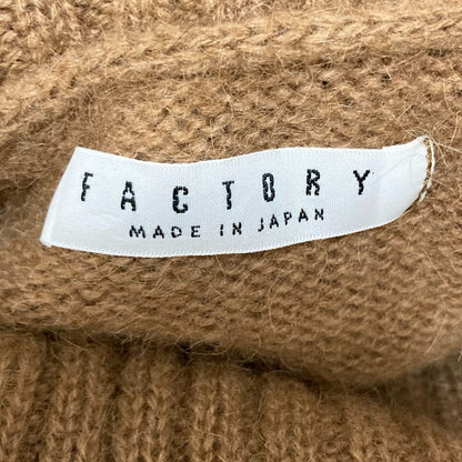 ファクトリー キャメルタートルネックニットセーター
